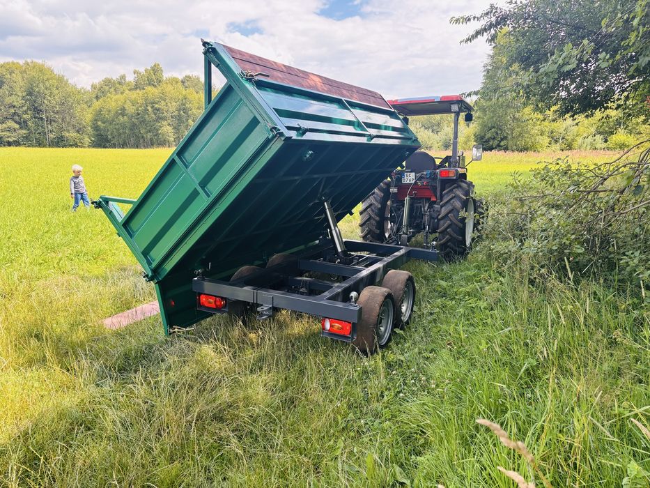 Przyczepa ogrodowa 3 t mini ciągnik tandem warzywa owoce ziemie