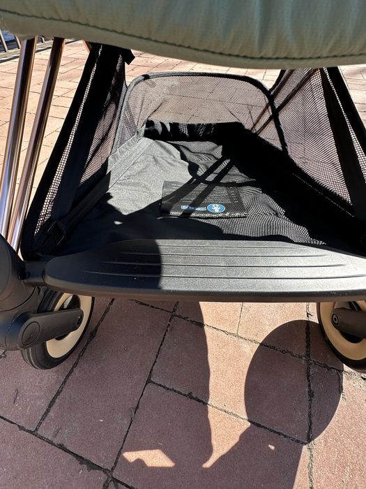 Коляска cybex coya leaf green на шасси rose gold