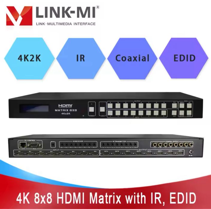 Матричный коммутатор HDMI 8X8 MATRIX SWITCH, 4K/60