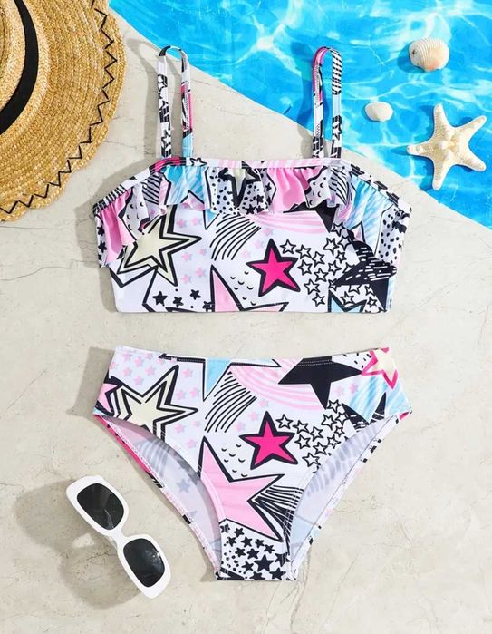 Купальники графіті -зірки від 6 до 12 років