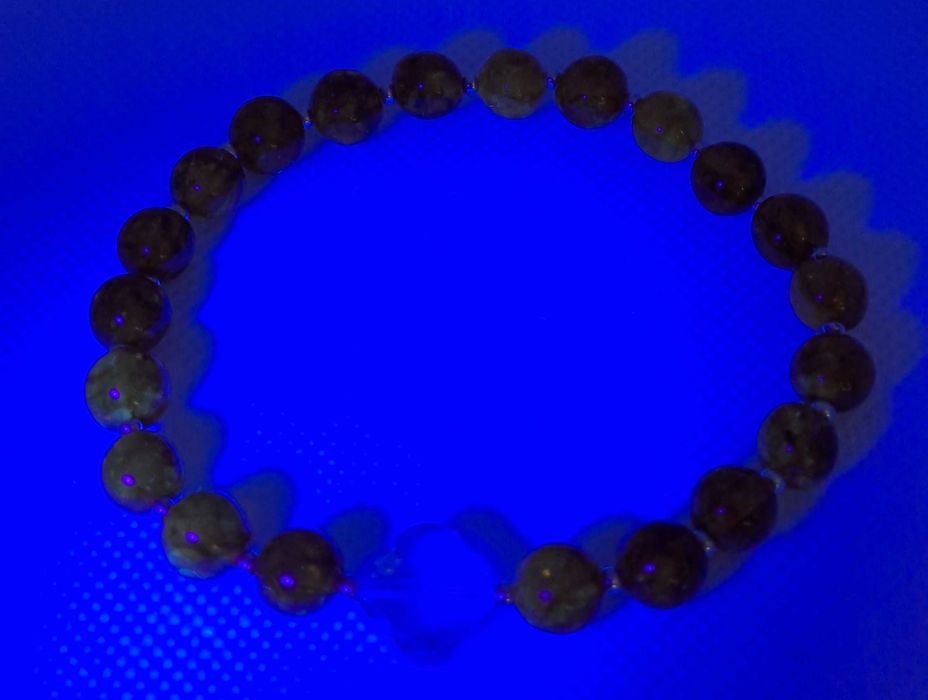 Bransoletka z bursztynu, bursztyn bałtycki kulka koniak #444