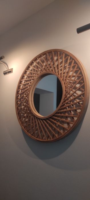 Boho lustro w plecionce stan idealny