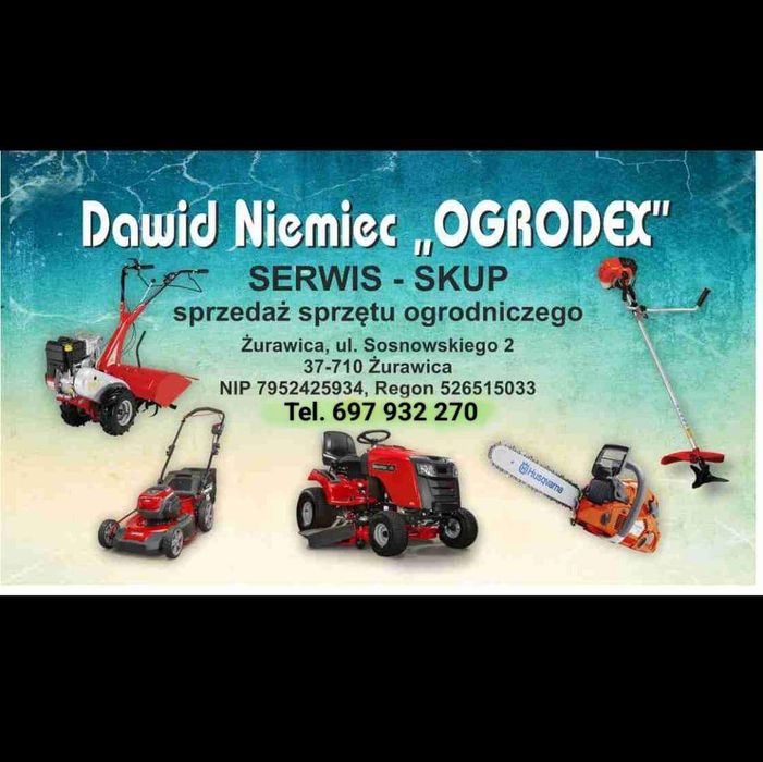 Serwis, naprawa sprzętu ogrodniczego, sprzedaż