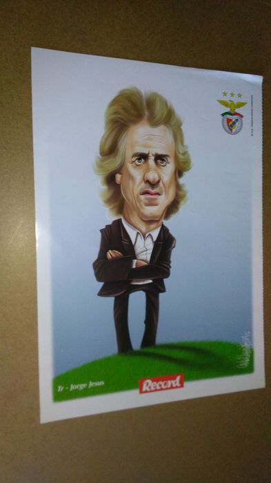 Antiga litografia Caricatural do Treinador Jorge Jesus