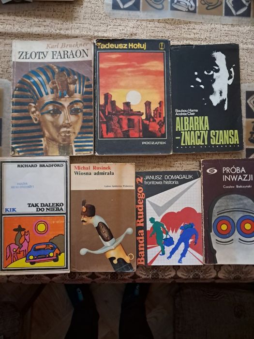 Zestaw 7-miu książek prl z lat 1976-79