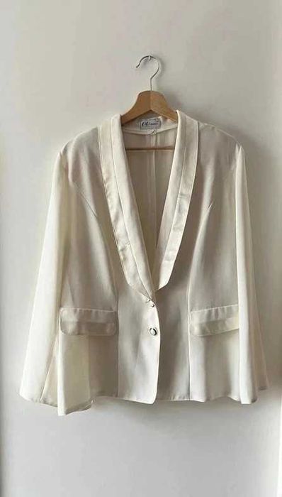 Kremowa # marynarka # damska # żakiet # XXL 44