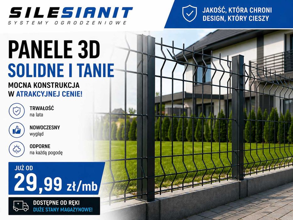 Panele ogrodzeniowe 3D TANIO i SOLIDNIE | PROMOCJA | od ręki