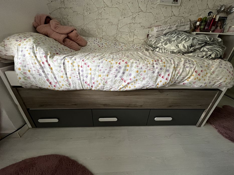 Cama solteiro com gavetão