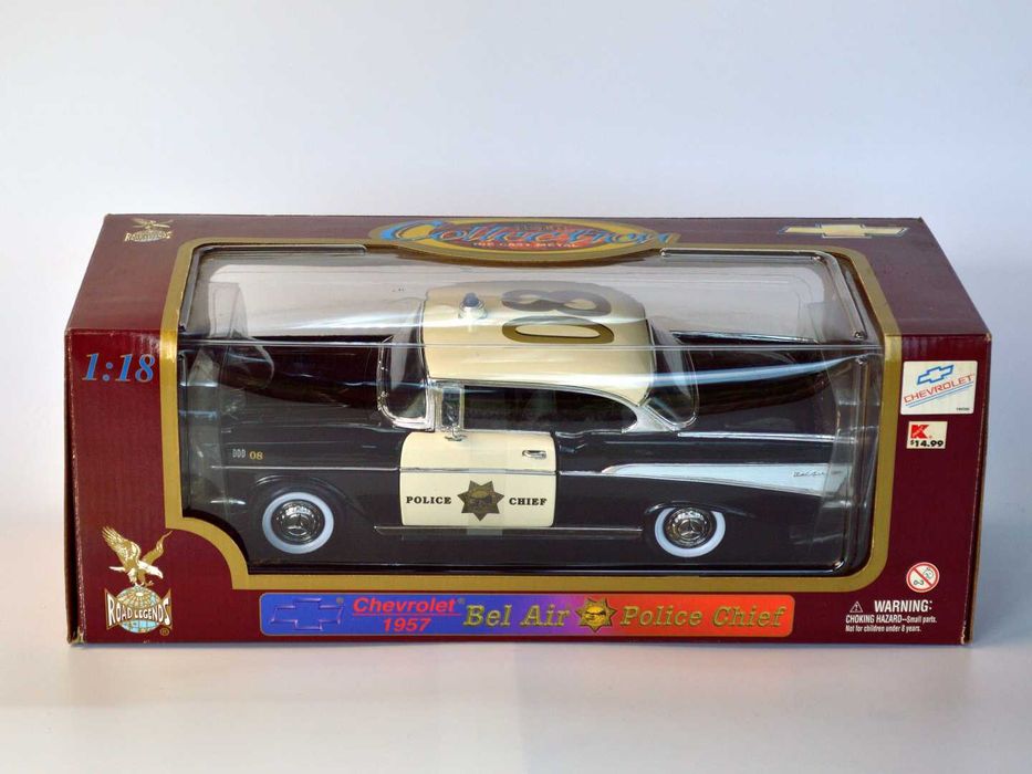 Модель автомобіля Road Legends 1957 Chevrolet Bel Air Police, (1:18)