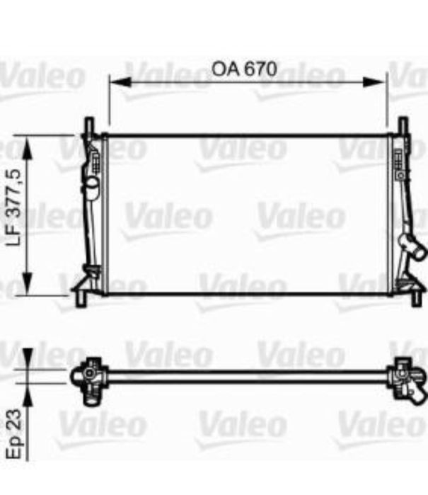 VALEO Radiador, LF 377.5 Valeo Valeo arrefecimento do Valeo Valeo motor