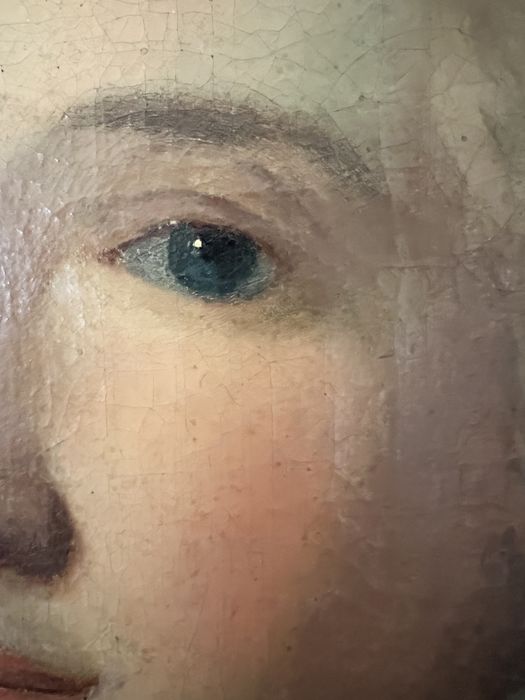 Antyk XVIII / XIX wiek portret chłopca olejny obraz