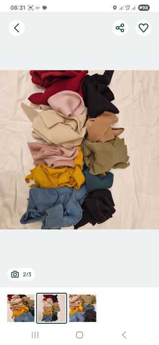 Ścinki kawałki resztki tkaniny polar polarowej