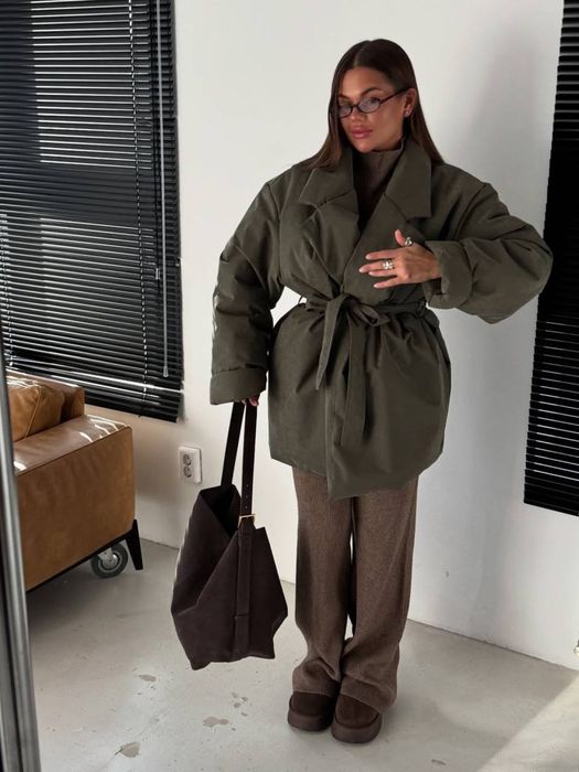 Жіноча Тепла Зимова Куртка на Запах/Женская Теплая Зимняя Куртка