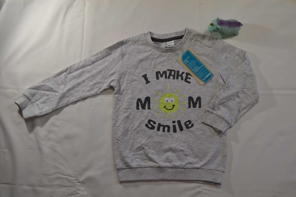 Новий світшот (кофта) LC Waikiki "I make Mom smile", р. 92-98
