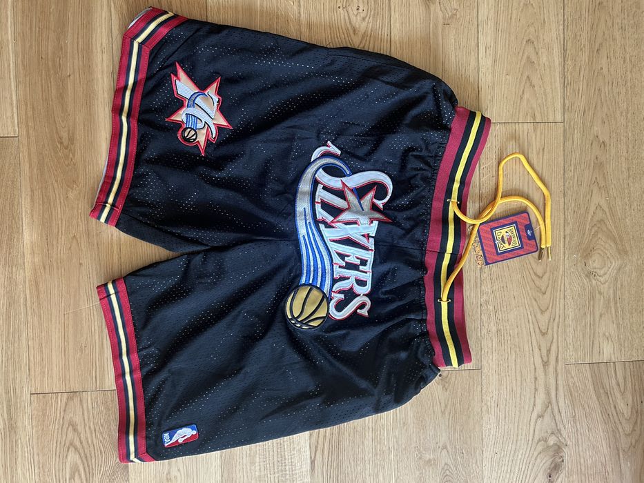 Nowe czarne spodenki NBA philadephia SeventySixers Mitchell & Ness Just Don