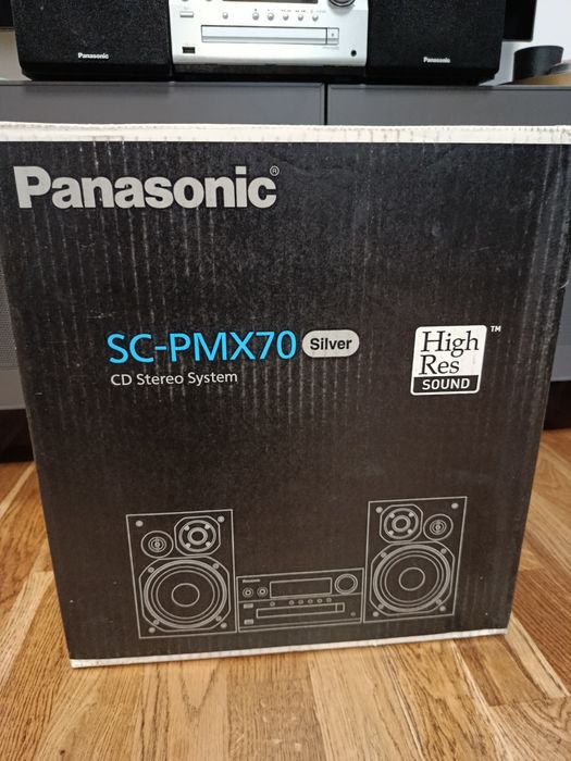 Miniwieża Panasonic SC-PMX70 – Bluetooth, CD, USB, 2 kolumny, karton