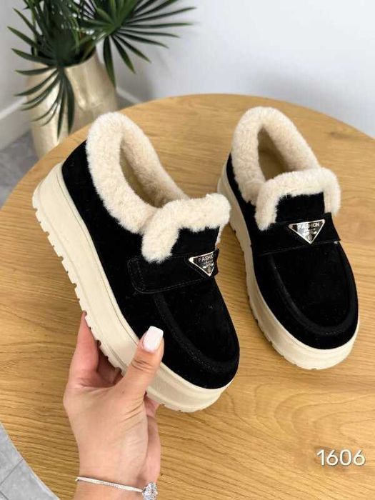 Трендові утеплені лофери, натуральна замша, зимние лоферы зима 36-41р