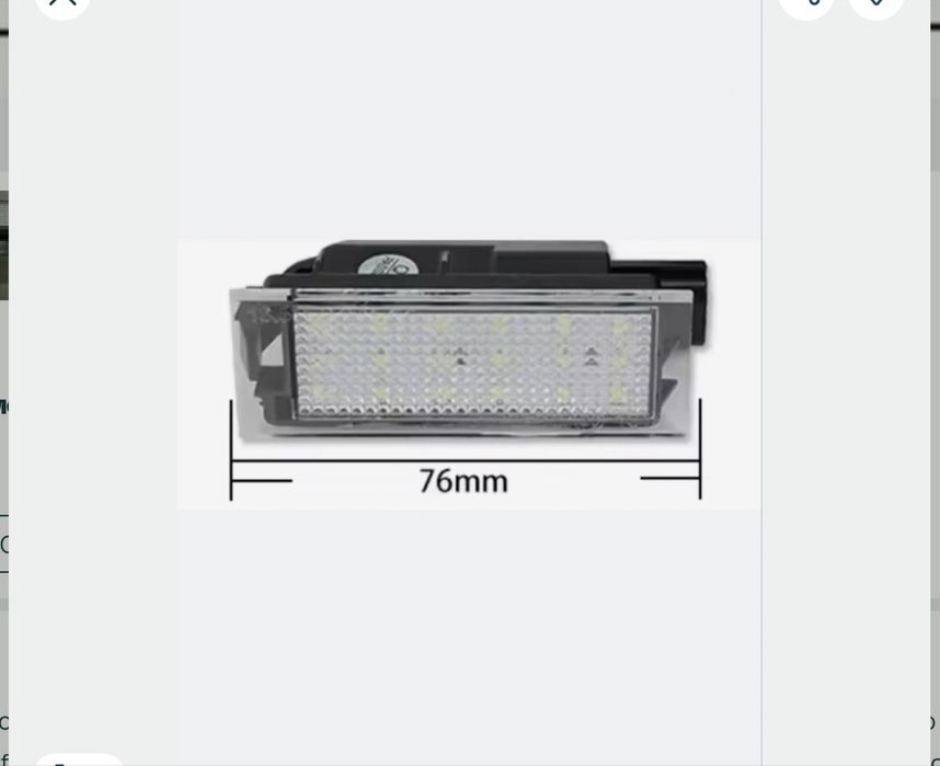 Подсветка номера Renault Clio Laguna Megane Master led яскраве освітлення мото