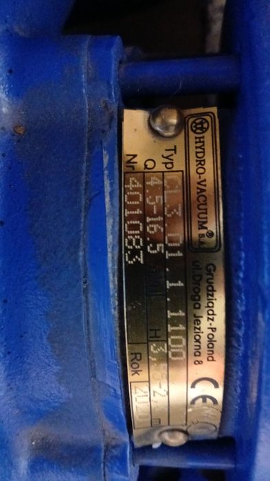 Pompa obiegowa Hydro-Vacuum S.A. z Grudziądza  Model CL 03