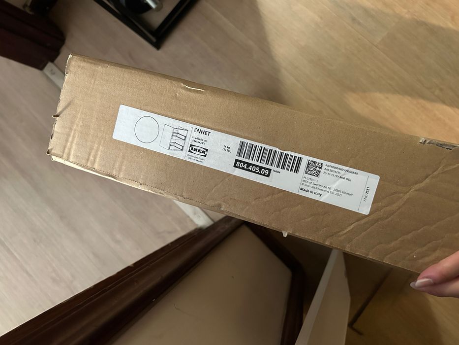 Móvel IKEA ehnet p/lavatório c/gavetas, branco, 60×42×60 cm