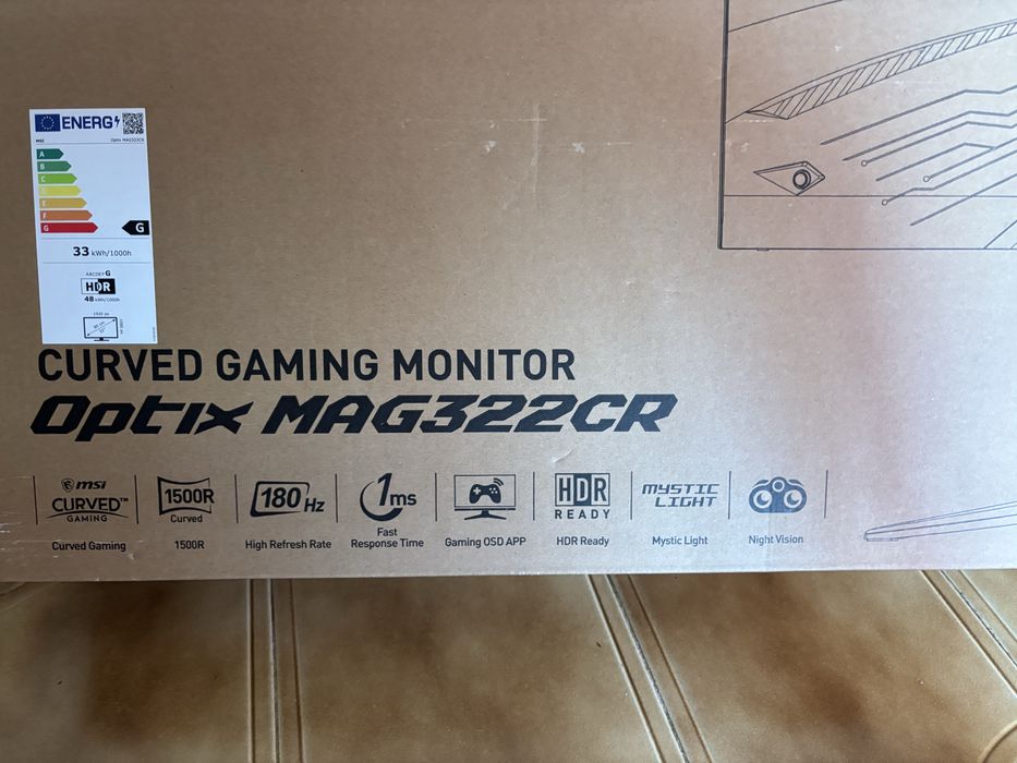 Monitor MSI MAG322CR – 31.5” Curvo – 180Hz – PARA PEÇAS / REPARAÇÃO