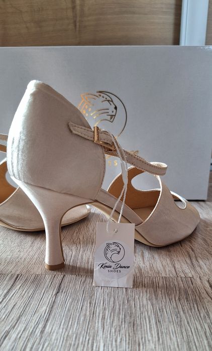 (NOWE) Szpilki Aurelia Nude Satin rozm.38