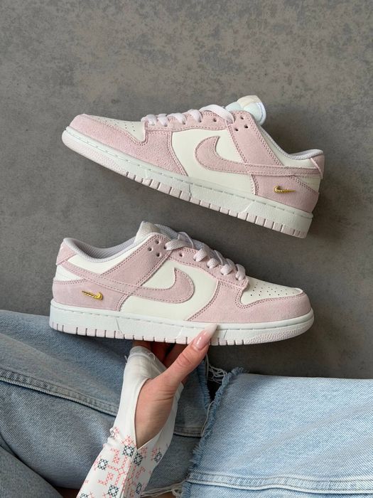 НОВИНКА‼️Nike Dunk Low Pearl Sail Pink жіночі кросівки найк данк данки