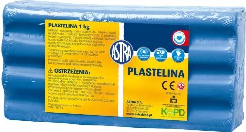 Plastelina 1 kg, niebieska. Astra
