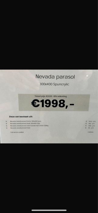 Parasol ogrodowy stan nowy