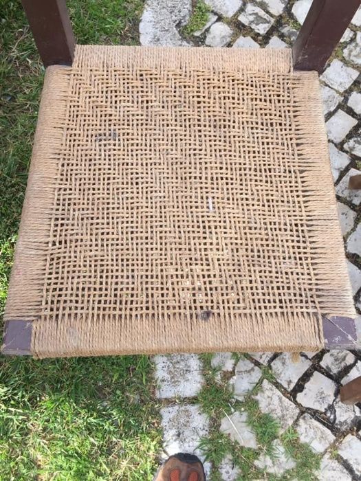 Cadeira assento em corda