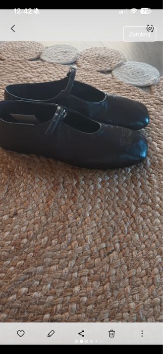 Massimo Dutti skórzane baleriny 37 nowe