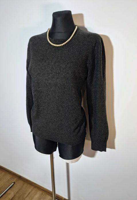 Antracytowy wełniany sweterek damski r. L/XL