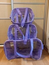 Набір сумок прозорих в пологовий 3 шт.