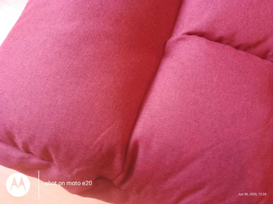 Fotel rozkładany Czerwony Sofa Podłogowa Krzesło Poduszka