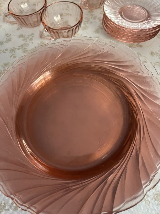 conjunto copos e pratos pirex francês