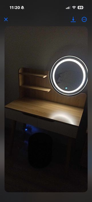 Toaletka z lustrem Led