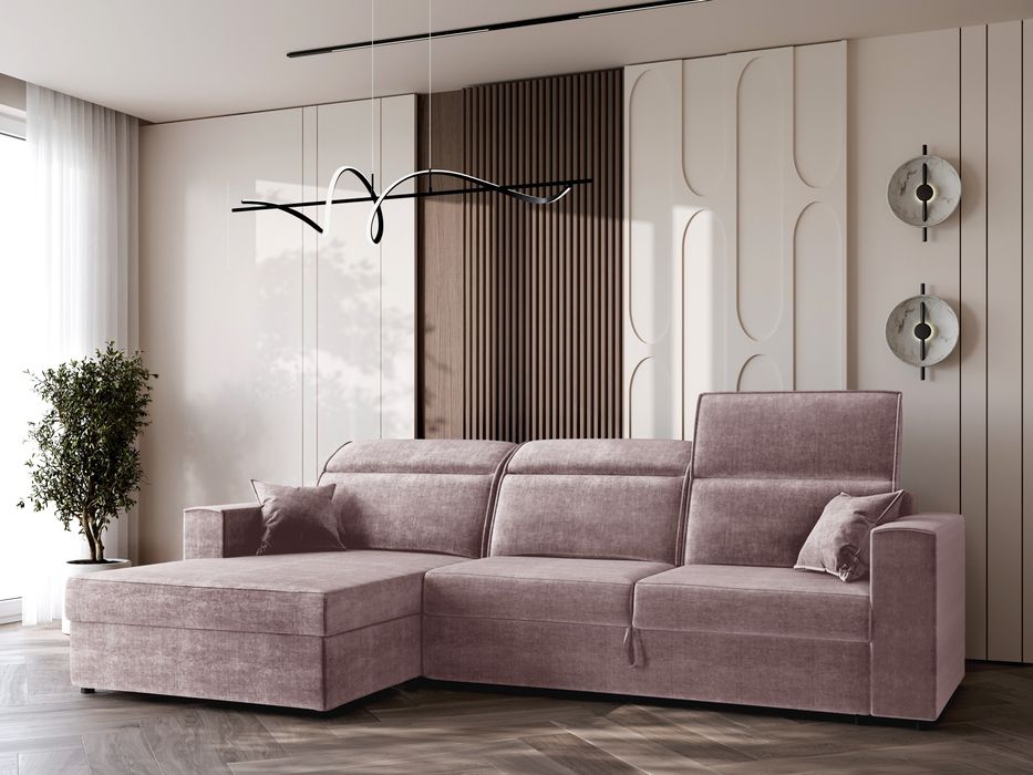 Narożnik prosto od producenta rozkladany wygodny regulowane zagłówki