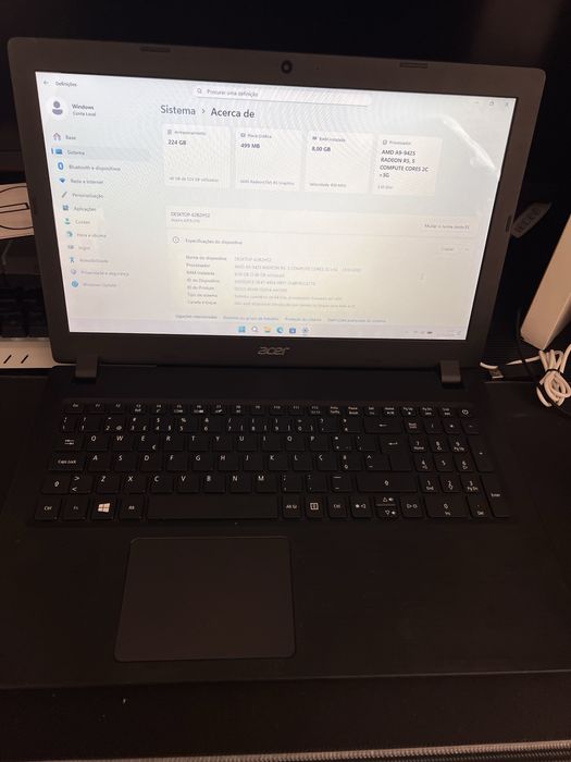 Portatil acer pouco uso