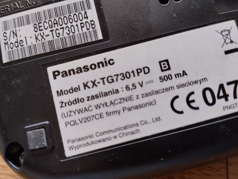 Telefon stacjonarny bezprzewodowy cyfrowy Panasonic