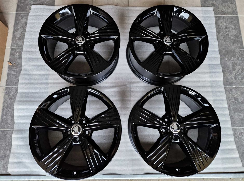 Alufelgi 19 5x112 Skoda Octavia Kodiaq Superb Yeti Karoq Czarne ! 298#
