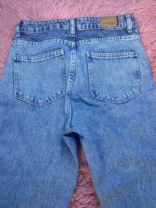 Синие джинсы мом