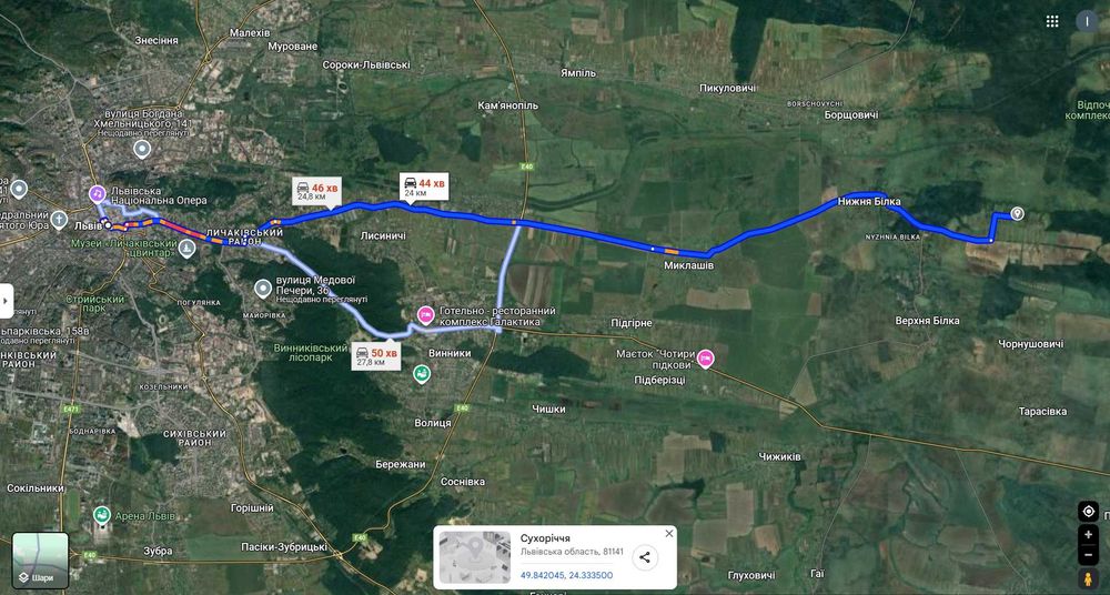 Терміново продається земельна ділянка 42,97 сотки, с. Сухоріччя, Львів