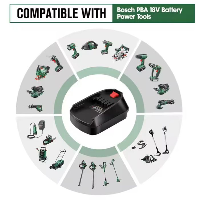 Адаптер інструмент Bosch PBA / акумулятор Makita / Dewalt / Milwaukee