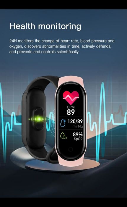 Nowy M8 Smartwatch Smartand, zegarek,opaska pomiar tlenu,pasek gratis.