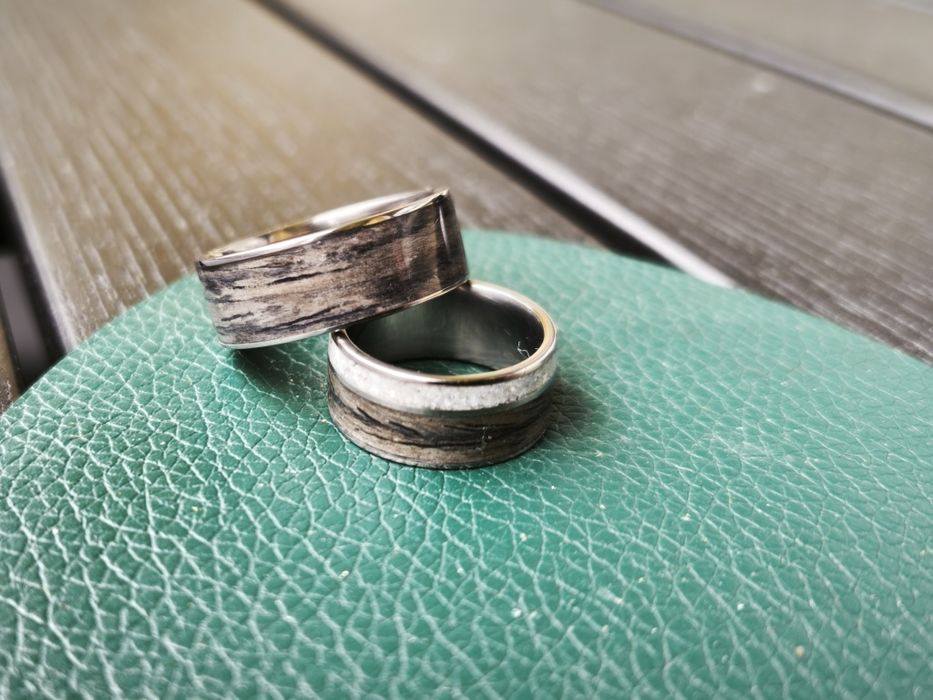 KOMPLET OBRĄCZEK Titanum & Grey Oak & Pearl