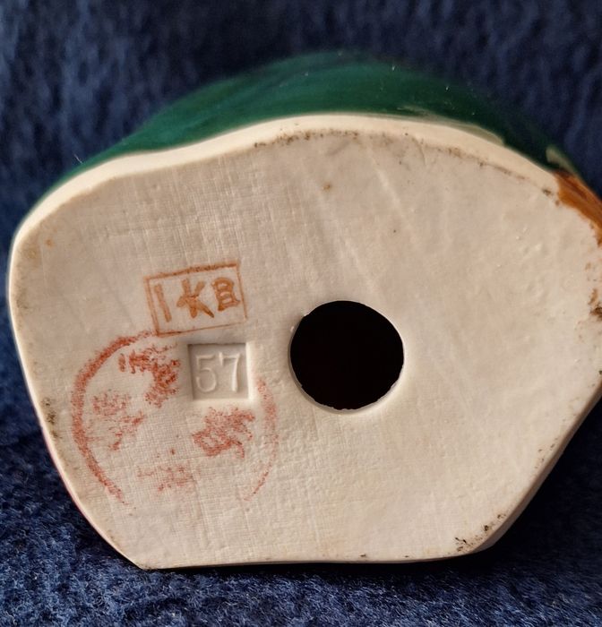 Buda Sorridente porcelana antigo anos 40 carimbado e numerado (57)