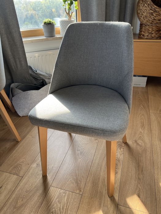 Krzesla tapicerowane szare komplet x6