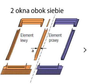 Kołnierz kombi VELUX EKT MK06 0003 element prawy 78/118 cm