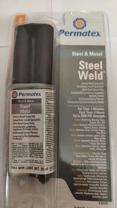 Холодне зварювання Permatex STEEL, Mega Tank, автопилосмокт, електроди
