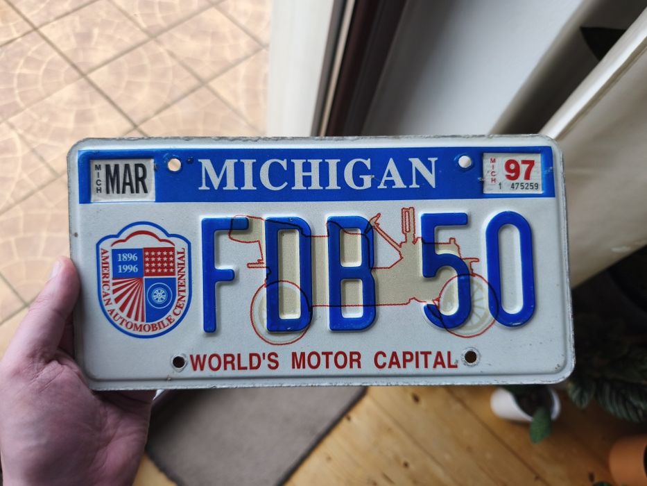 Tablica rejestracyjna USA Michigan